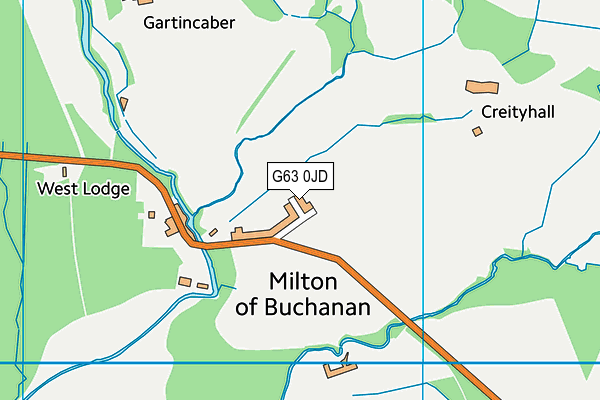 G63 0JD map - OS VectorMap District (Ordnance Survey)