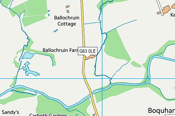 G63 0LE map - OS VectorMap District (Ordnance Survey)