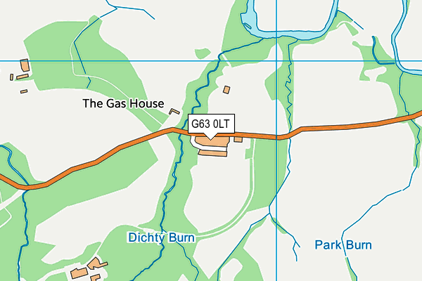 G63 0LT map - OS VectorMap District (Ordnance Survey)