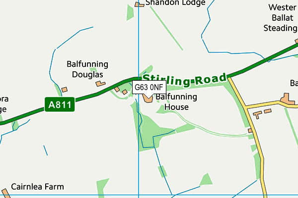 G63 0NF map - OS VectorMap District (Ordnance Survey)