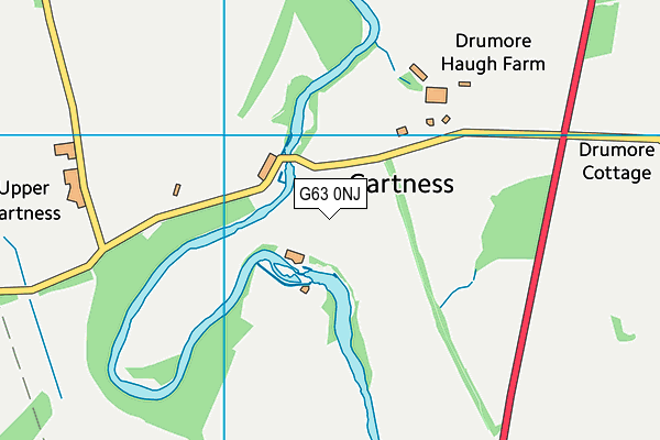 G63 0NJ map - OS VectorMap District (Ordnance Survey)