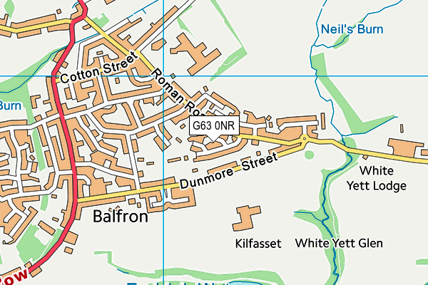 G63 0NR map - OS VectorMap District (Ordnance Survey)