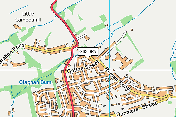 G63 0PA map - OS VectorMap District (Ordnance Survey)