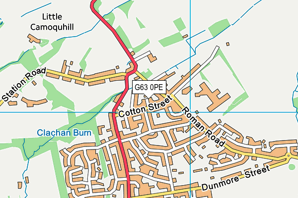 G63 0PE map - OS VectorMap District (Ordnance Survey)