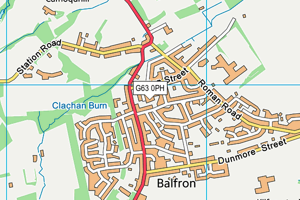 G63 0PH map - OS VectorMap District (Ordnance Survey)