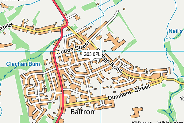 G63 0PL map - OS VectorMap District (Ordnance Survey)