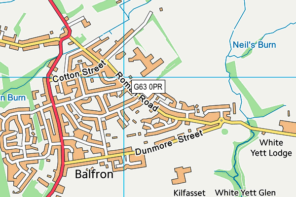 G63 0PR map - OS VectorMap District (Ordnance Survey)