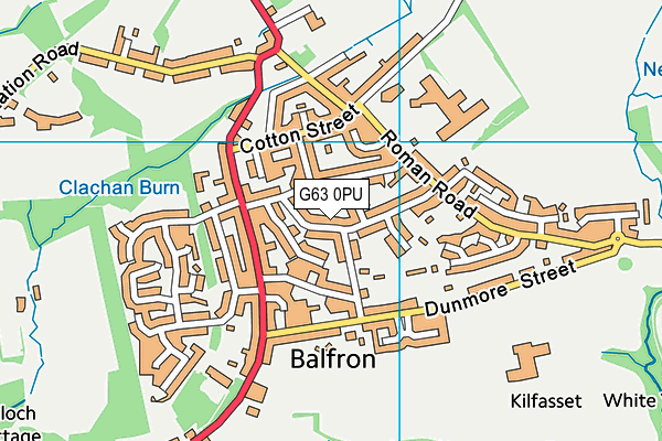 G63 0PU map - OS VectorMap District (Ordnance Survey)