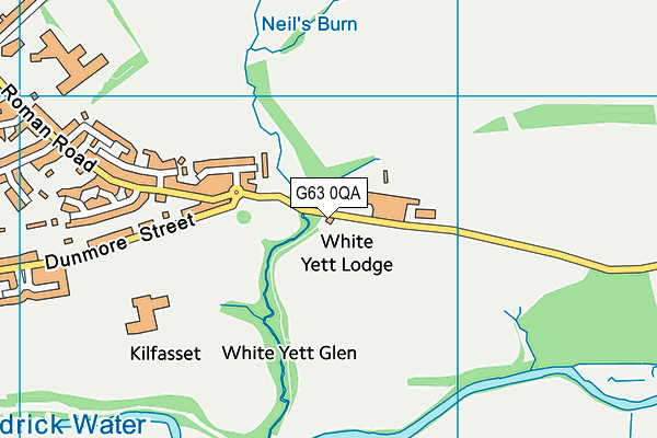 G63 0QA map - OS VectorMap District (Ordnance Survey)