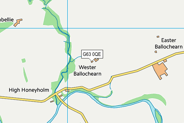 G63 0QE map - OS VectorMap District (Ordnance Survey)