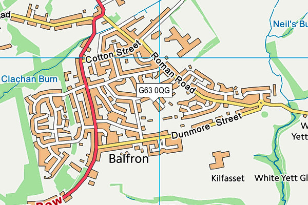 G63 0QG map - OS VectorMap District (Ordnance Survey)