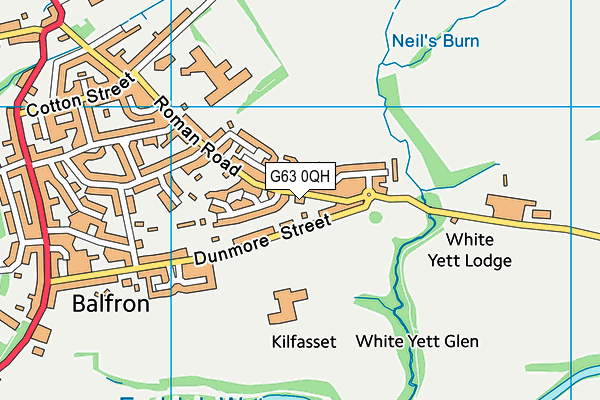 G63 0QH map - OS VectorMap District (Ordnance Survey)