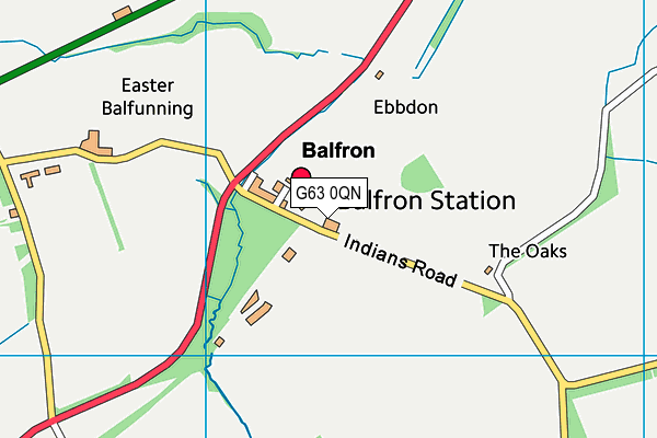 G63 0QN map - OS VectorMap District (Ordnance Survey)