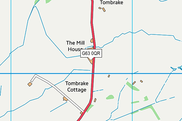 G63 0QR map - OS VectorMap District (Ordnance Survey)