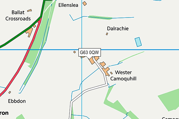 G63 0QW map - OS VectorMap District (Ordnance Survey)