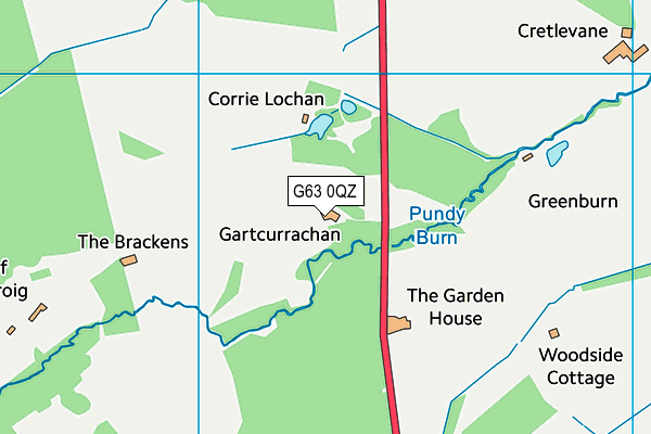 G63 0QZ map - OS VectorMap District (Ordnance Survey)