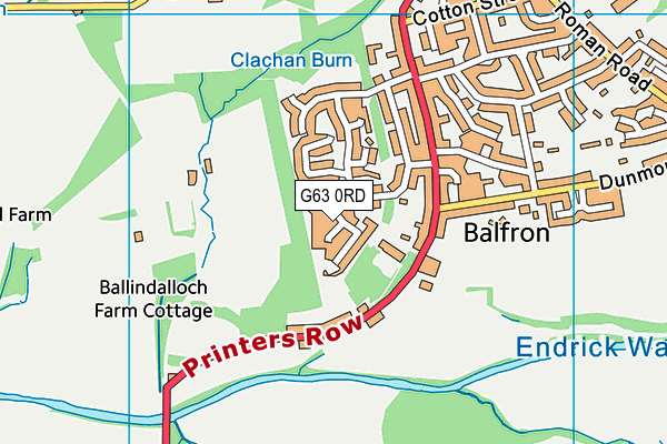 G63 0RD map - OS VectorMap District (Ordnance Survey)