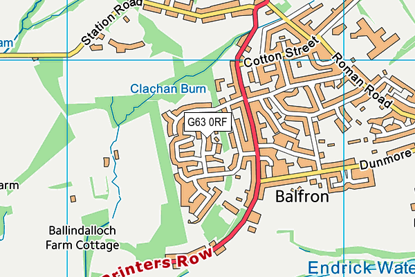 G63 0RF map - OS VectorMap District (Ordnance Survey)