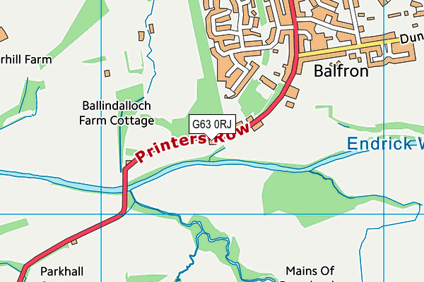 G63 0RJ map - OS VectorMap District (Ordnance Survey)