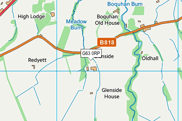 G63 0RP map - OS VectorMap District (Ordnance Survey)