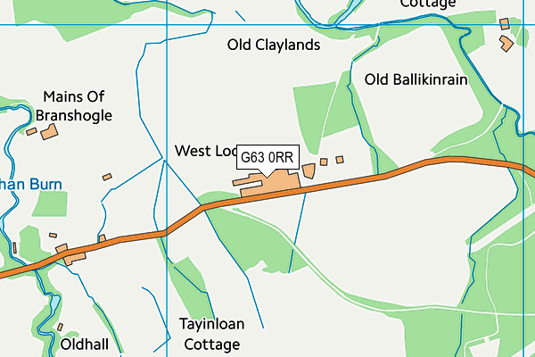 G63 0RR map - OS VectorMap District (Ordnance Survey)