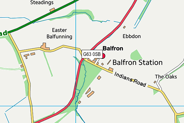 G63 0SB map - OS VectorMap District (Ordnance Survey)