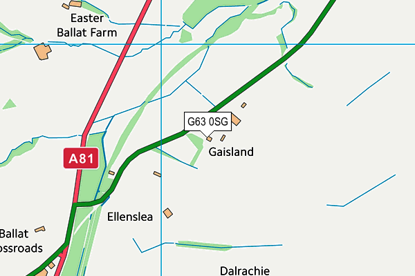 G63 0SG map - OS VectorMap District (Ordnance Survey)
