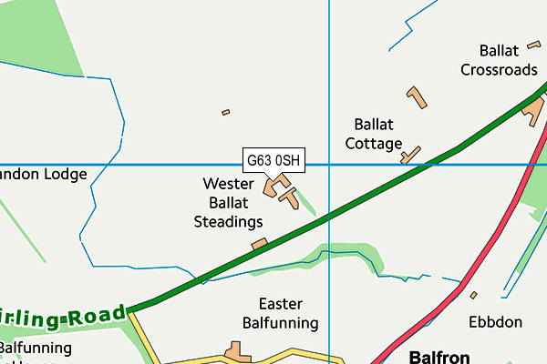 G63 0SH map - OS VectorMap District (Ordnance Survey)