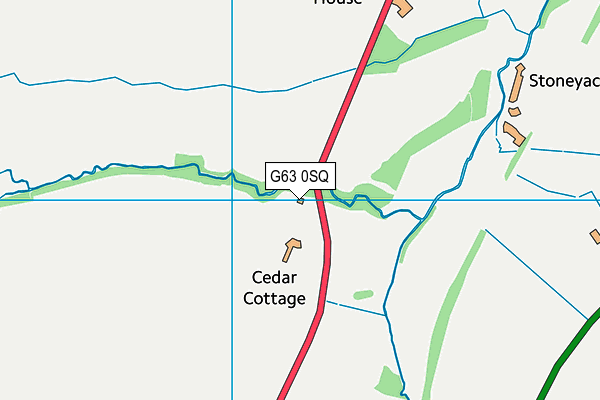 G63 0SQ map - OS VectorMap District (Ordnance Survey)