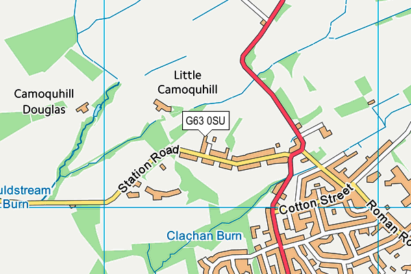 G63 0SU map - OS VectorMap District (Ordnance Survey)