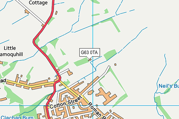 G63 0TA map - OS VectorMap District (Ordnance Survey)