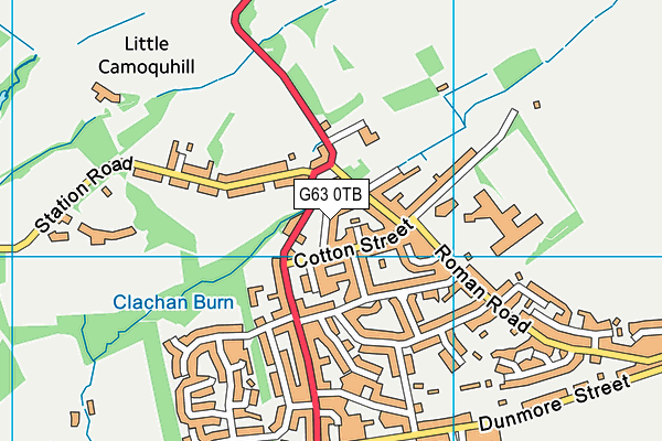 G63 0TB map - OS VectorMap District (Ordnance Survey)