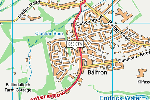 G63 0TN map - OS VectorMap District (Ordnance Survey)