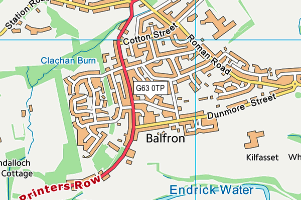 G63 0TP map - OS VectorMap District (Ordnance Survey)