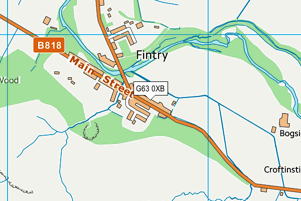 G63 0XB map - OS VectorMap District (Ordnance Survey)