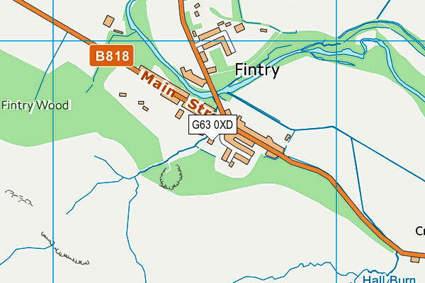 G63 0XD map - OS VectorMap District (Ordnance Survey)