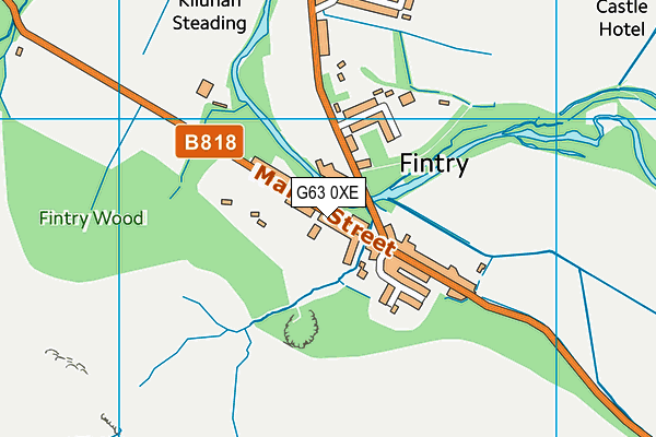 G63 0XE map - OS VectorMap District (Ordnance Survey)