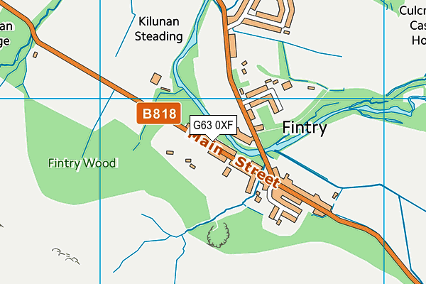 G63 0XF map - OS VectorMap District (Ordnance Survey)