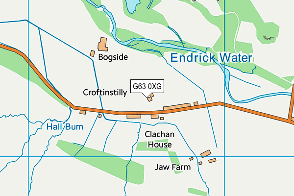 G63 0XG map - OS VectorMap District (Ordnance Survey)