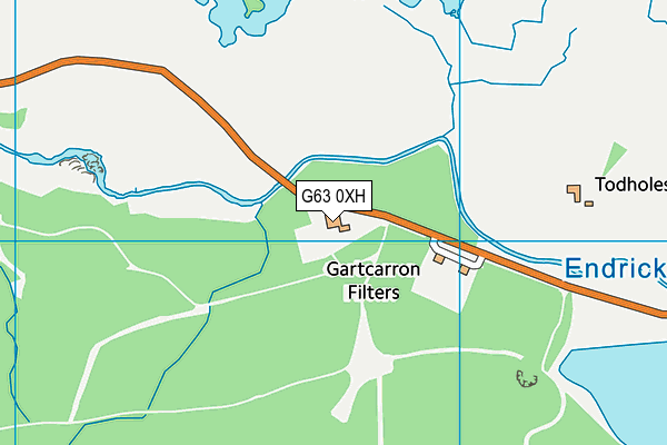 G63 0XH map - OS VectorMap District (Ordnance Survey)