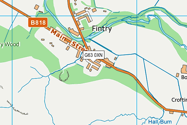 G63 0XN map - OS VectorMap District (Ordnance Survey)