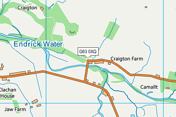 G63 0XQ map - OS VectorMap District (Ordnance Survey)