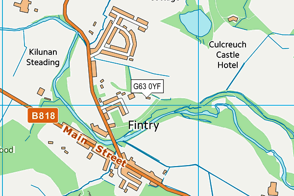 G63 0YF map - OS VectorMap District (Ordnance Survey)