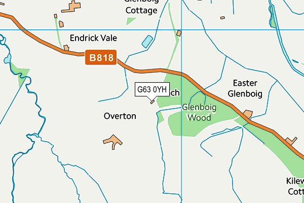 G63 0YH map - OS VectorMap District (Ordnance Survey)
