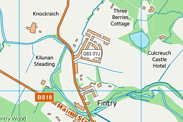 G63 0YJ map - OS VectorMap District (Ordnance Survey)