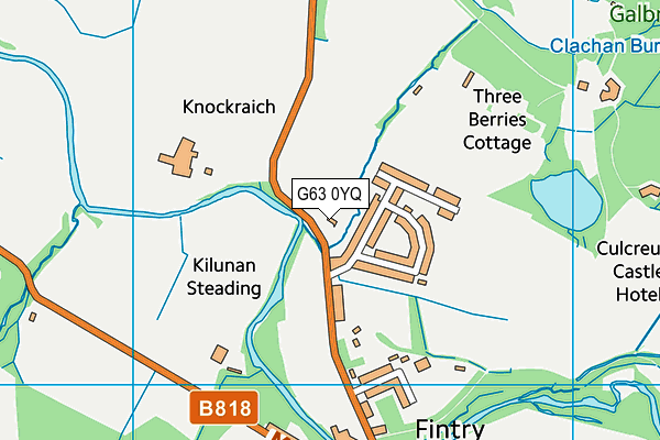 G63 0YQ map - OS VectorMap District (Ordnance Survey)