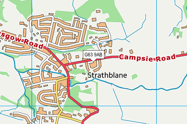 G63 9AB map - OS VectorMap District (Ordnance Survey)