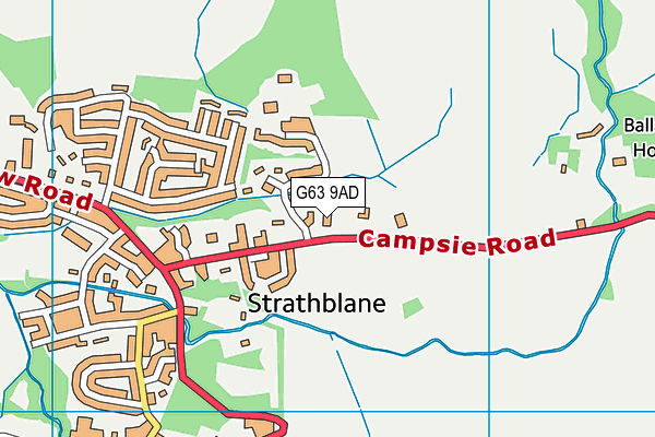 G63 9AD map - OS VectorMap District (Ordnance Survey)