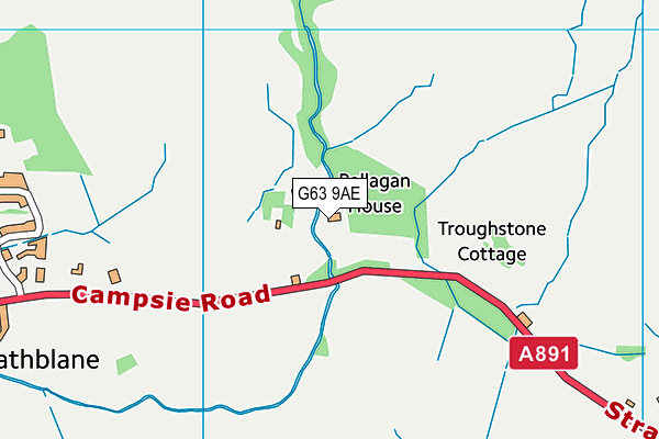 G63 9AE map - OS VectorMap District (Ordnance Survey)