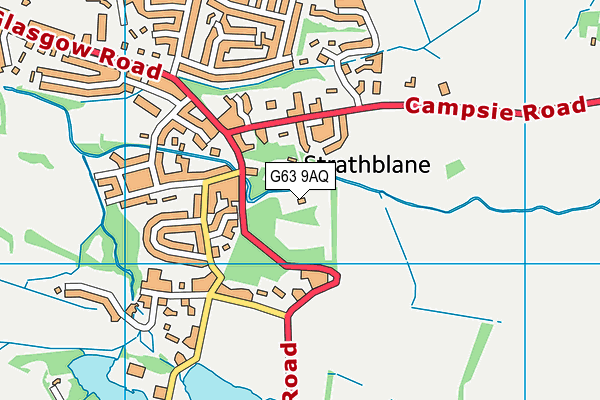 G63 9AQ map - OS VectorMap District (Ordnance Survey)